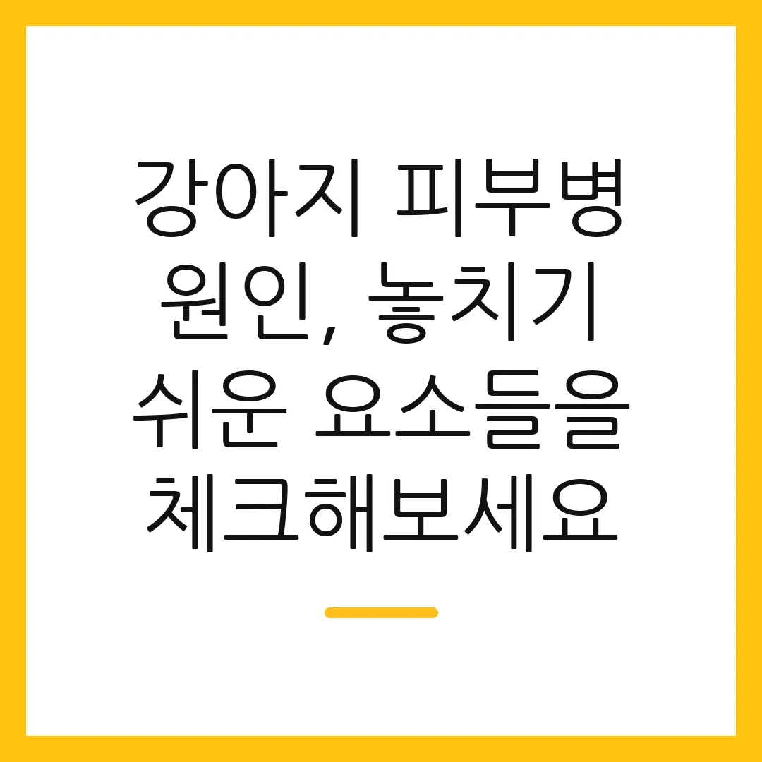 강아지 피부병 원인, 놓치기 쉬운 요소들을 체크해보세요 2 강아지 피부병 원인, 놓치기 쉬운 요소들을 체크해보세요