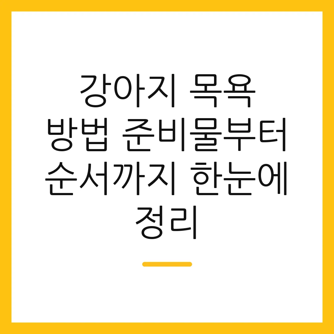 강아지 목욕 방법 준비물부터 순서까지 한눈에 정리