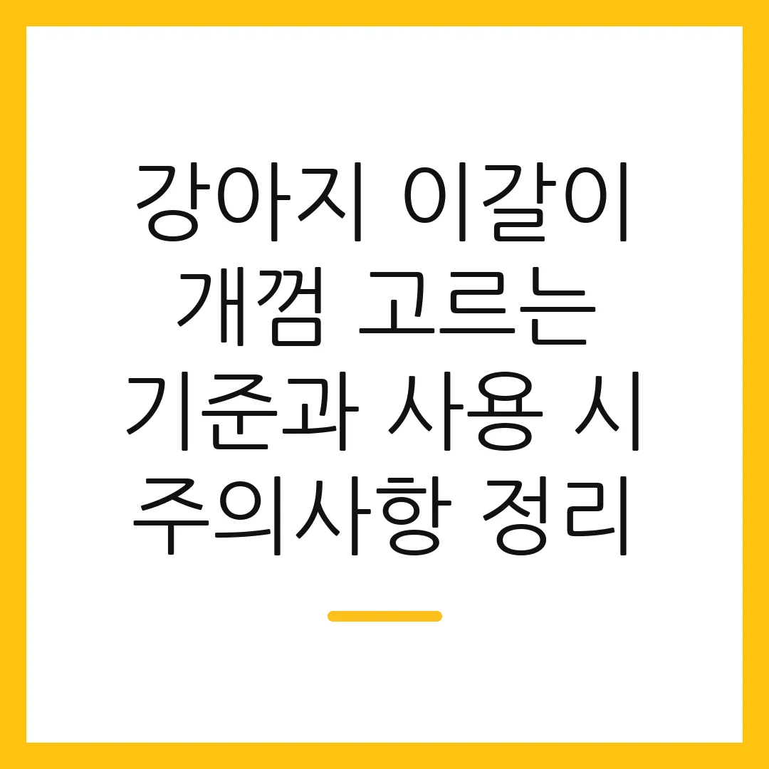 강아지 이갈이 개껌 고르는 기준과 사용 시 주의사항 정리