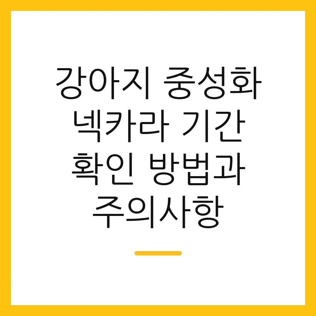 강아지 중성화 넥카라 기간 확인 방법과 주의사항