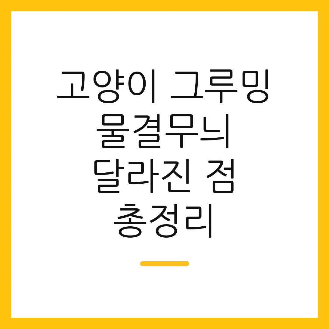 고양이 그루밍 물결무늬 달라진 점 총정리