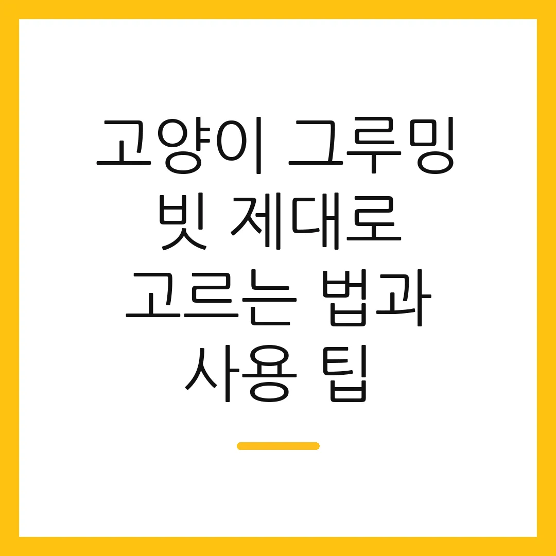 고양이 그루밍 빗 제대로 고르는 법과 사용 팁 2 고양이 그루밍 빗 제대로 고르는 법과 사용 팁