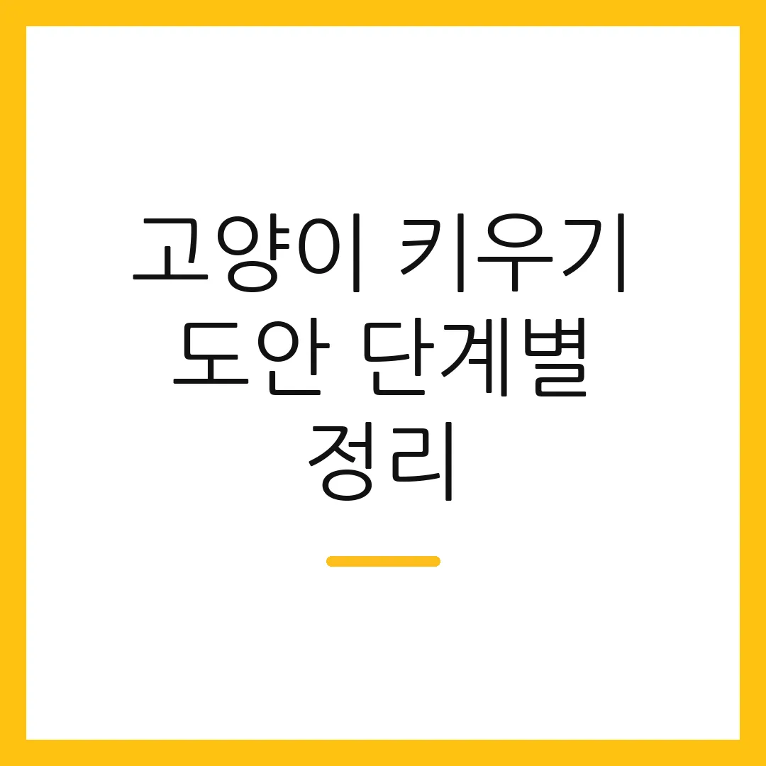 고양이 키우기 도안 단계별 정리