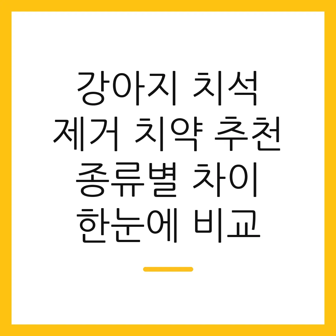 강아지 치석 제거 치약 추천 종류별 차이 한눈에 비교