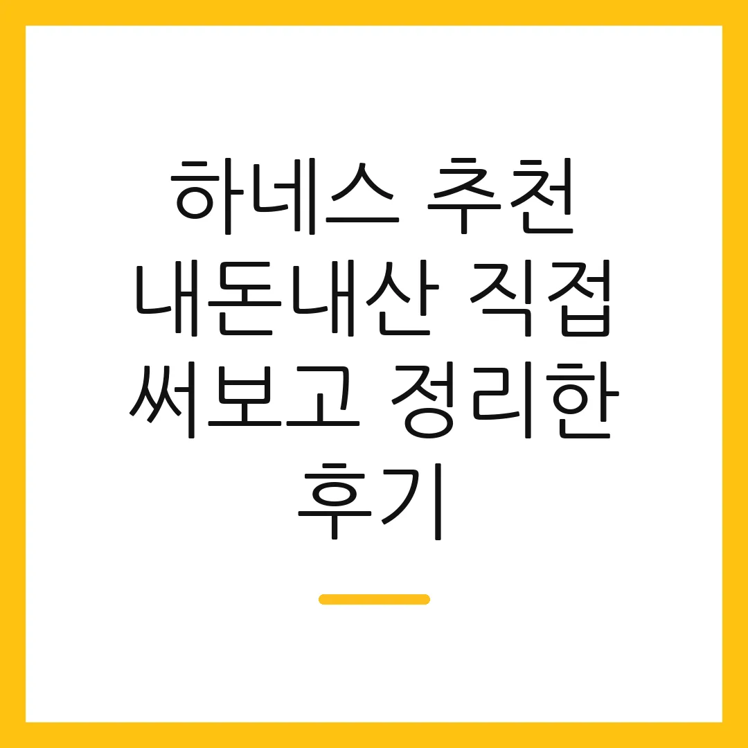 하네스 추천 내돈내산 직접 써보고 정리한 후기